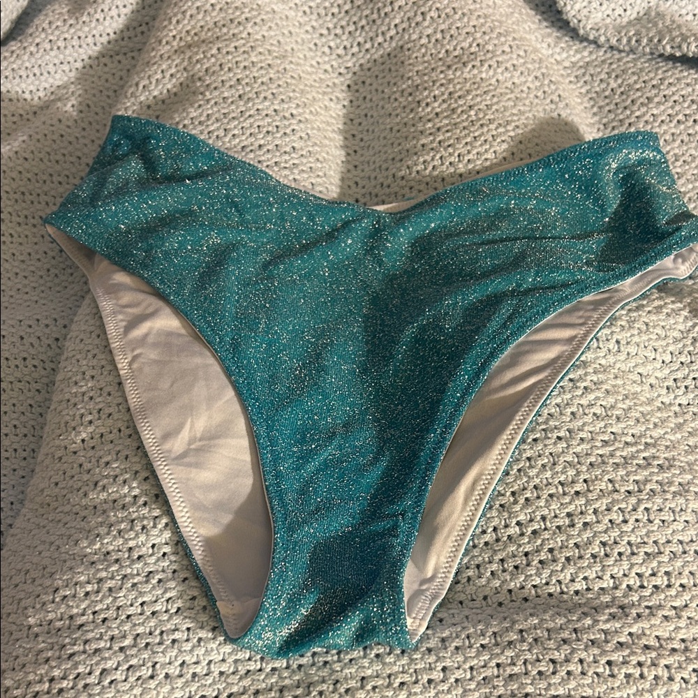 Victoria's Secret Sparkling Blue Bikini Bottom